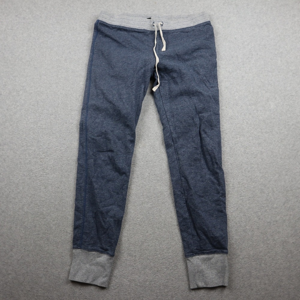 J.Crew Sweatpants Women Size Small Blue Gray Heathered Cotton Joggers Drawstring